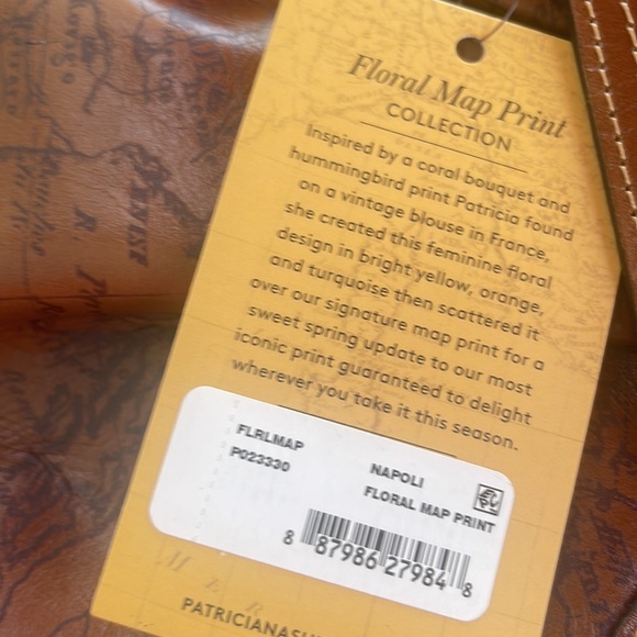 Patricia Nash Napoli Shoulder Bag Floral Map Print - Picture 3 of 12